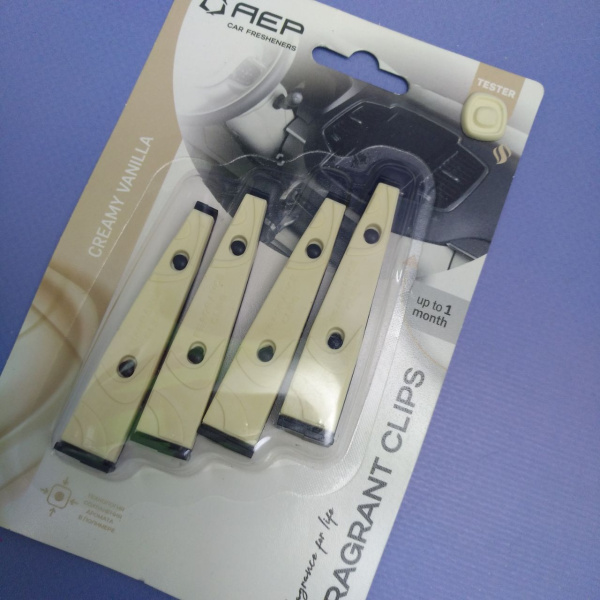 Ароматизатор воздуха на дефлектор FRAGRANT CLIPS (на клипсе) / 4 шт. в комплекте